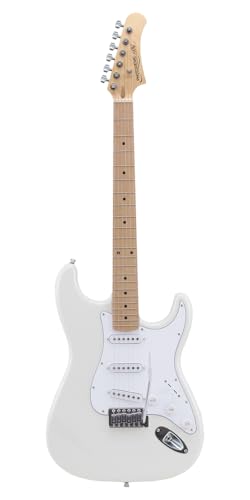 Photogenic フォトジェニック エレキギター STタイプ メイプル指板 ホワイト ST-180M/WH [ソフトケース/シールド/調整用レンチ付属] 1枚目 画像