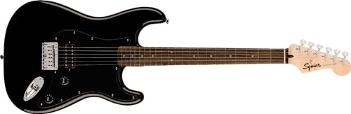 Squier by Fender スクワイヤー エレキギター Squier Sonic™ Stratocaster® HT H, Laurel Fingerboard, Black Pickguard, Black ソフトケース付き 1枚目 画像