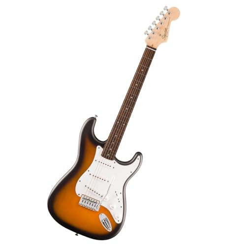 Squier by Fender スクワイヤー エレキギター Debut Collection™ Stratocaster®, Laurel Fingerboard, White Pickguard, 2-Color Sunburst ソフトケース付きの外観・全体像 画像