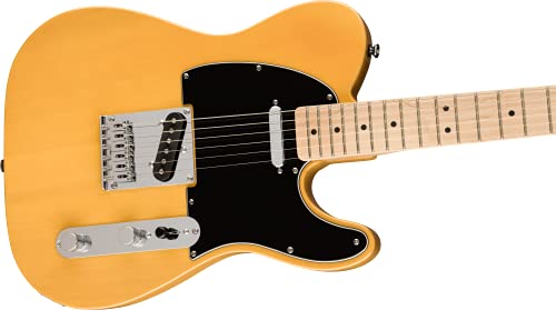 Squier by Fender エレキギター Affinity Series™ Telecaster®, Maple Fingerboard, Black Pickguard, Butterscotch Blonde ソフトケース付きの特徴・詳細 画像