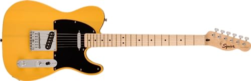 Squier by Fender スクワイヤー エレキギター Squier Sonic™ Telecaster®, Maple Fingerboard, Black Pickguard, Butterscotch Blonde ソフトケース付き 1枚目 画像