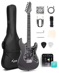 Enya XMARI スマートエレキギター - 内蔵DSPエフェクター・4プリセット・USB-C OTG録音機能・カスタムセラミックピックアップ搭載、カーボンファイバーボディ (ギグバッグ・ストラップ・ケーブル・ピック付属) 1