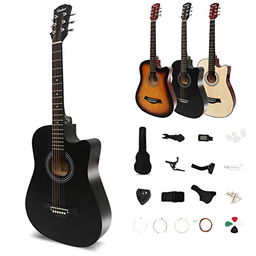 アコースティックギター 17点セット 初心者入門セット 練習ギター ソフトケース付き アコギ guitarの外観・全体像 画像