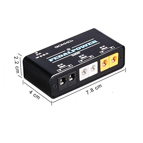 GOKKO AUDIO パワーサプライ エフェクターペダル用 エレキギター用 ギターエフェクター パワーサプライ 低ノイズ 6独立9V DC出力 電源供給(ミニ)の特徴・詳細 画像