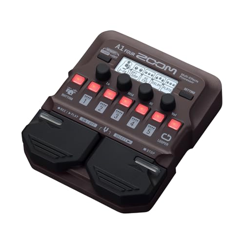 ZOOM ズーム A1 FOUR アコースティック楽器用 マルチエフェクター 【国内正規品メーカー保証3年】サックス バイオリン アコギ対応 マイクアダプター付属の外観・全体像 画像