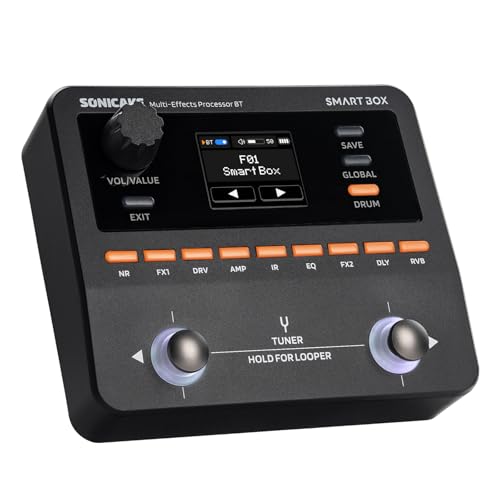 SONICAKE QME-20 スマートボックス - ギター用マルチエフェクトペダル 130+エフェクト、NAM/IRサポート、ルーパー、チューナー/メトロノーム内蔵、ポータブルエフェクトプロセッサ、USBオーディオインターフェイス、ステレオ出力の外観・全体像 画像