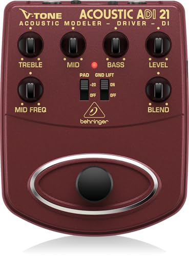 ベリンガー ギターエフェクター アコギ プリアンプ ダイレクトボックス DI V-TONE ACOUSTIC ADI21の外観・全体像 画像