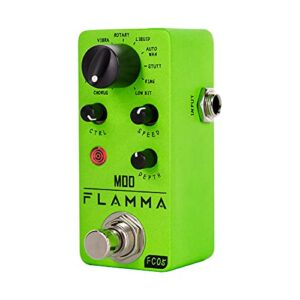 FLAMMA FC05ミニ モジュレーション ペダル コーラス フランジャー トレモロ フェイザー ビブラート ロータリー 液体 オートワ スタッターリング ロービット付 1
