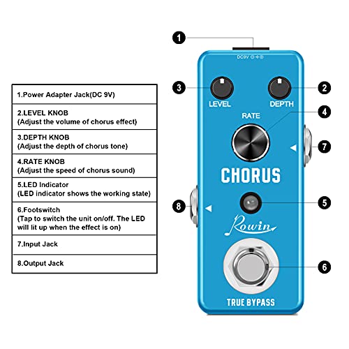 Rowin analog chorusアナログ コラースCHORUSギターエフェクトペダル LEF-304の詳細・まとめ 画像