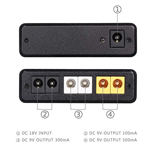 GOKKO AUDIO パワーサプライ エフェクターペダル用 エレキギター用 ギターエフェクター パワーサプライ 低ノイズ 6独立9V DC出力 電源供給(ミニ)の特徴・詳細 画像