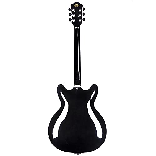GROTE 335 style Jazz Electric Guitar with Bigsby Semi-Hollow Body (Black)の詳細・まとめ 画像