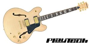 【国内正規品】 PLAYTECH プレイテック セミアコースティックギター SA500 Flame Natural 1