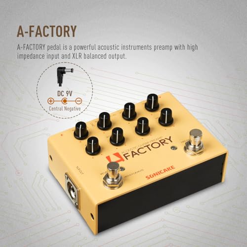 SONICAKE プリアンプ＆リバーブ エフェクター アコースティックギター用 A Factoryの詳細・まとめ 画像