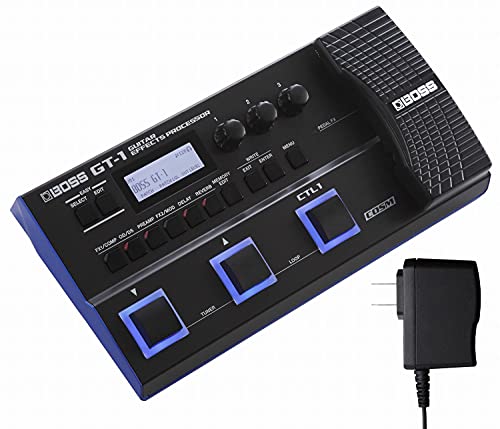 BOSS GT-1 マルチエフェクター 純正アダプター付きセットの外観・全体像 画像