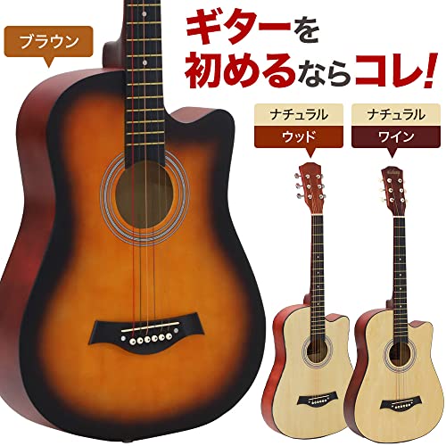 SUGGEST アコースティックギター 選べるカラー 初心者 入門用 自宅 練習 弦楽器 音楽 ギター 軽音楽 弾き語りの詳細・まとめ 画像