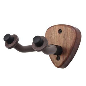 a aternee ギター壁掛けハンガー 楽器ホルダー 無垢材製 ベース、バンジョー、アコースティックギター用の便利な収納吊り下げブラケット 1