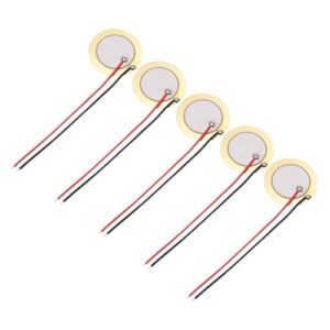 uxcell 圧電ブザー 5個セット 圧電サウンダ 27mm 汎用ブザー 厚さ0.33 mm セラミックブザー セラミックディスク 電子機器 アラーム・センサー用 1
