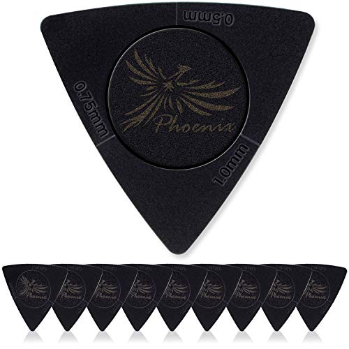 Phoenix ギター ピック 【 3in1 】 10枚セット /3way/3方向3種厚み/滑り止め/エレキギターピック/アコースティックギターピックの外観・全体像 画像