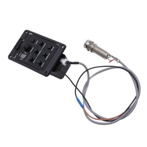 Keenso ギタープリアンプEQイコライザー 位相反転効果 高感度チューナー 簡単操作とインストール LEDディスプレイ ボリューム ベース ミッド トレブルコントロール付き 1