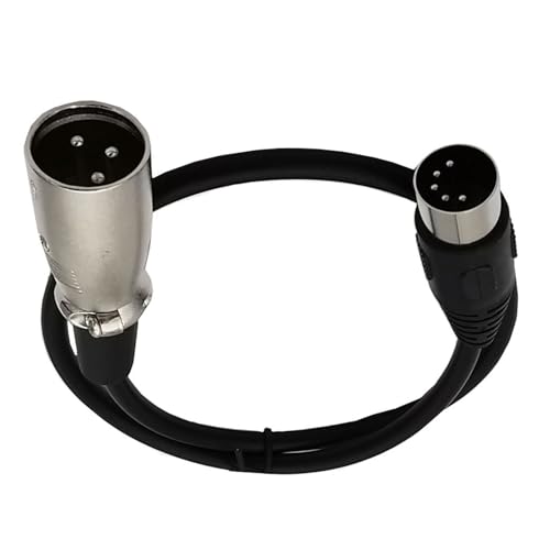 DIN 5Pin オス - 3Pin メス/オス 5Pin 延長ケーブル大型 5P ケーブル 5P - 3Pin アダプタ楽器音響機器用の外観・全体像 画像