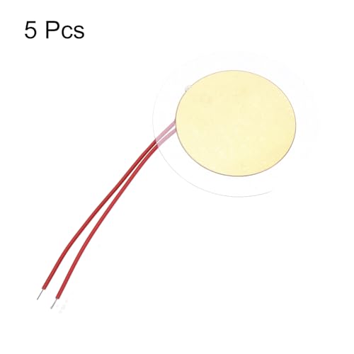 uxcell 圧電ブザー 5個セット 圧電サウンダ 35mm 汎用ブザー 厚さ0.43 mm セラミックブザー セラミックディスク 電子機器 アラーム・センサー用の特徴・詳細 画像