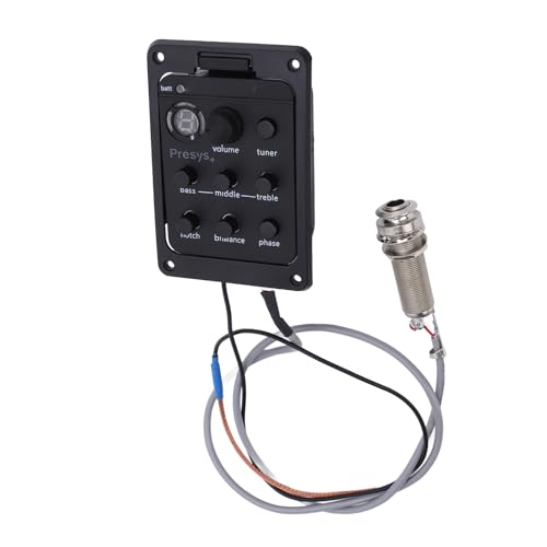 Sxhlseller 高感度チューナー、LED ディスプレイ、Presys Plus アコースティック楽器のサウンド コントロールとチューニング用 Sonicore ピックアップを備えたギター プリアンプ EQ イコライザーの外観・全体像 画像