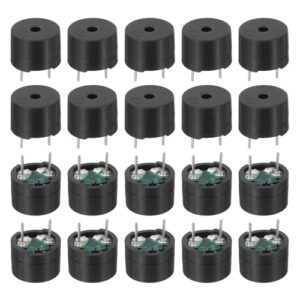 uxcell 20個 パッシブブザー DC1.5-5V 12x8.5mm 電子音ブザー アラーム 圧電ブザー 連続音 物理回路 警報 安全 開発ボード 店舗用 1