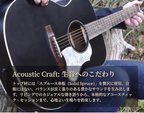 S.Yairi YEF-01 アコースティックギター初心者12点セット Demure Blue エレアコギター OMシェイプ トップ単板 Primeraシリーズ Sヤイリの特徴・詳細 画像