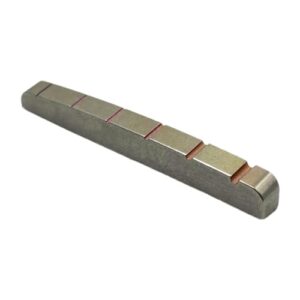 Generic エレキギター用ナット チタン合金製 ギターアクセサリー スロット付き 交換用パーツ, 42x3.5x5.1mm 1