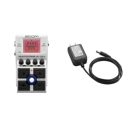 【セット買い】ZOOM ズーム MS-50G+マルチストンプペダル ホワイト 白 マルチレイヤーIR搭載 102種類のギターエフェクトを搭載 + AD-16A ACアダプター DC9Vの外観・全体像 画像