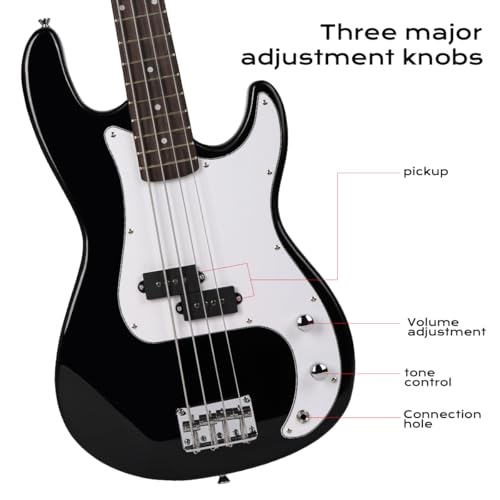 Bullfighter エレキベース 初心者入門セットアクセサリーセット付き、PB 4弦bassエレキベース初心者入門パフォーマンスロック楽器 Bass [ソフトケース/シールド/ストラップ/ピック/調整用レンチ付属]の詳細・まとめ 画像