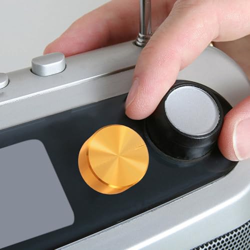 NUOBESTY ポテンショメータノブ 2個セット ゴールド 6mmハーフシャフト対応 プラ製 交換用 調整しやすい 精密調整 つまみ ショッピングモールやオフィスの照明調光や機器操作に便利な制御ノブの特徴・詳細 画像