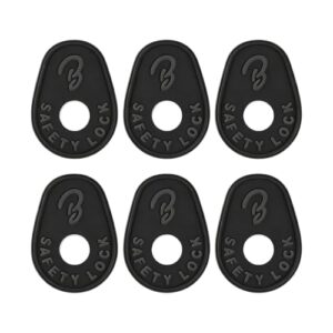 ストラップロック シリコンパッド 6個セット ギターストラップ 落下防止 滑り止め ストラップピン クッション ギター ベース 兼用 楽器 パーツ 脱落防止 簡単 取り付け 防脱 ブラック 1