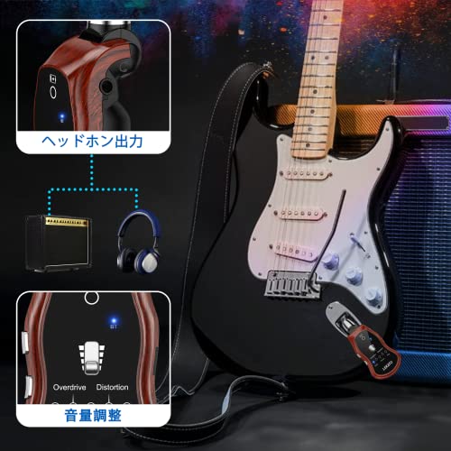 ギターヘッドフォンアンプ LEKATO ミニギターアンプ 充電式 ポケットギターアンプ Bluetooth 受信機付き クリーンコーラスオーバードライブディストーションとワウの特徴・詳細 画像