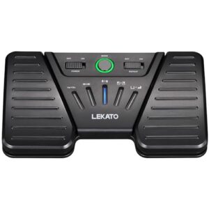 LEKATO ページターナー Bluetooth ワイヤレス 楽譜めくりペダル 充電式 フットスイッチ iPad/iOS/Android/Windows対応 アプリコントローラー 1