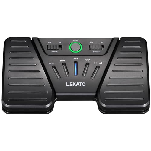 LEKATO ページターナー Bluetooth ワイヤレス 楽譜めくりペダル 充電式 フットスイッチ iPad/iOS/Android/Windows対応 アプリコントローラーの外観・全体像 画像