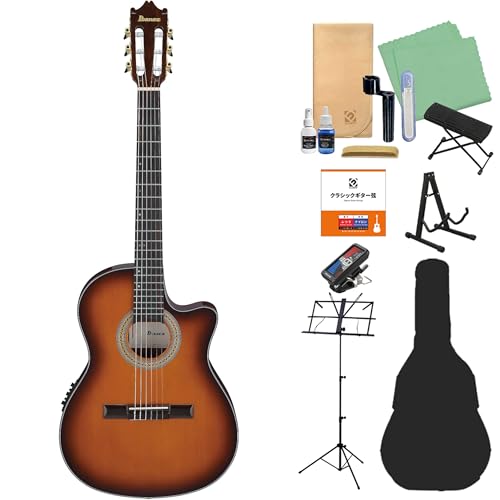 Ibanez GA35TCE 初心者14点セット VLS クラシックギター ナイロン弦 プリアンプ搭載 薄型ボディ ローズウッド指板 アイバニーズの外観・全体像 画像