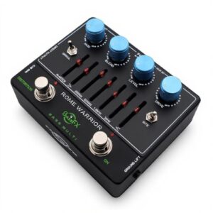 Luocute ベースプリアンプペダル、デュアルディストーションモード付き6バンドグラフィックEQ、ブレンドコントロール、ヘッドフォンアウト、Auxイン、ベースギター用DIアウト 1