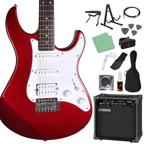 YAMAHA PACIFICA012 エレキギター 入門モデル SSHピックアップ ヤマハ パシフィカ (ヤマハアンプ初心者14点セット, レッドメタリック)の外観・全体像 画像