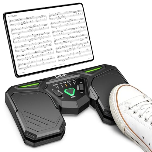 LEKATOページターナー フットスイッチ Bluetooth ワイヤレス 譜めくりペダル 充電式 技適認証済iPad/Android/HarmonyOS/iOS対応の外観・全体像 画像